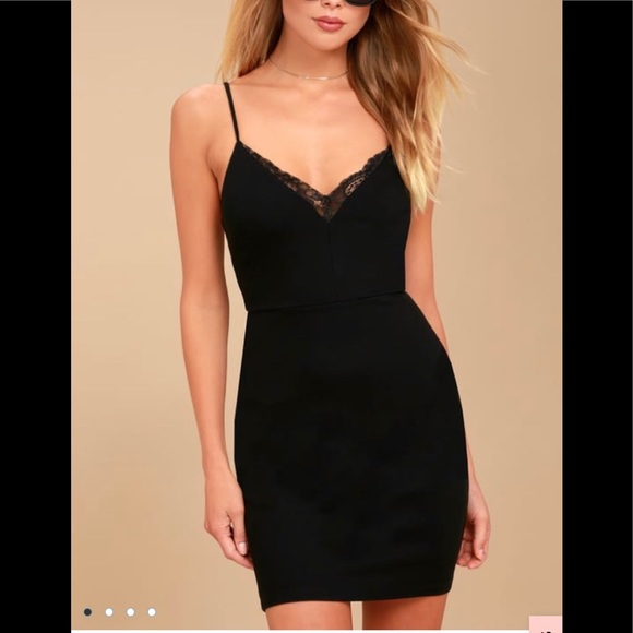 Lulus Dresses & Skirts - Black Lace Bodycon Dress- Small